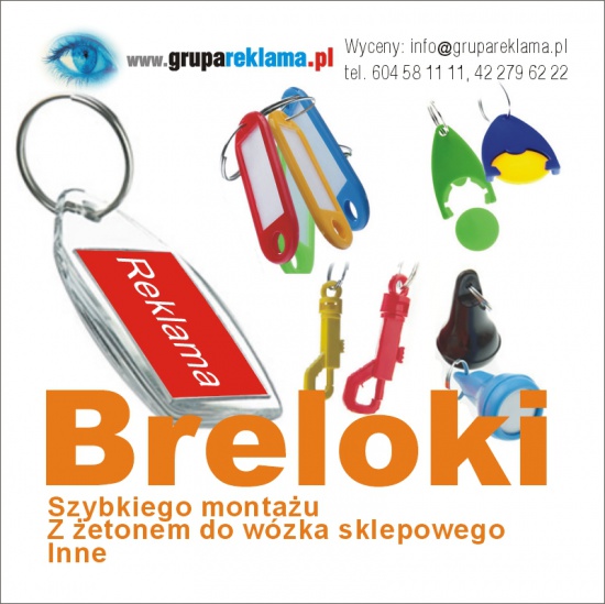 Breloki Reklamowe szybkiego montażu